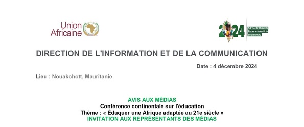 AVIS AUX MÉDIAS AVIS AUX MÉDIAS