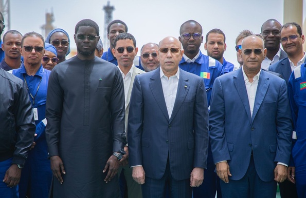 Début symbolique des exportations de GTA en présence de Ghazouani et Faye Début symbolique des exportations de GTA en présence de Ghazouani et Faye