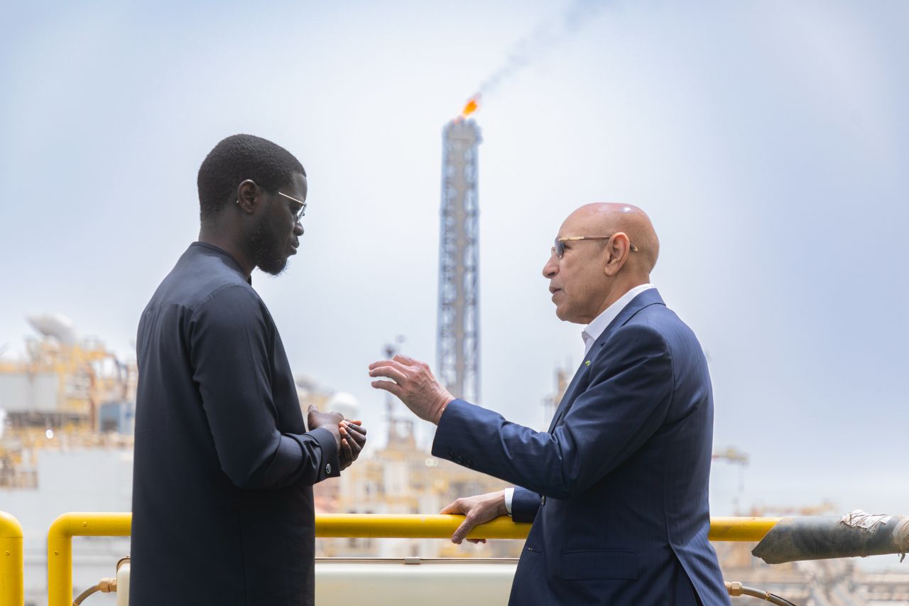 Début symbolique des exportations de GTA en présence de Ghazouani et Faye