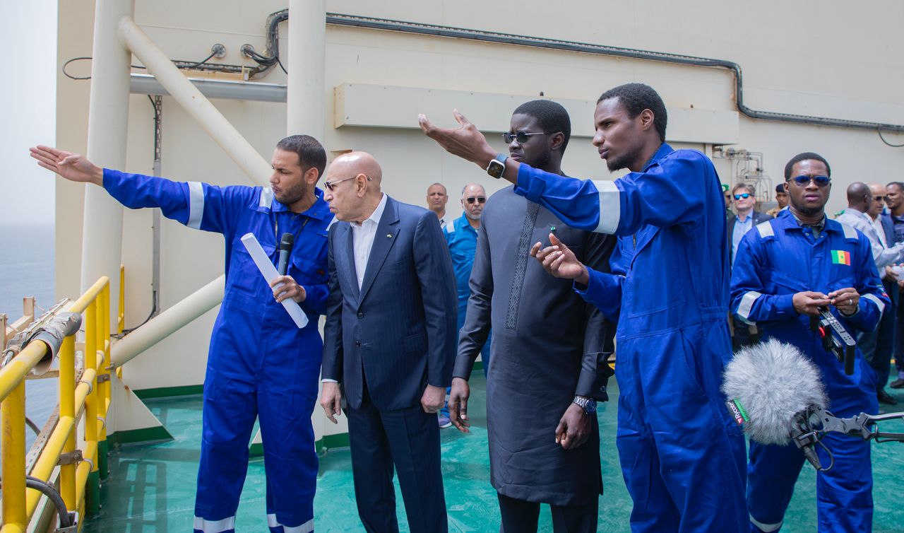 Début symbolique des exportations de GTA en présence de Ghazouani et Faye